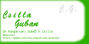 csilla guban business card